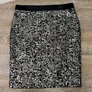 NWT Karen Kane ‘GLISTEN UP!’ Sequined Skirt Size Medium